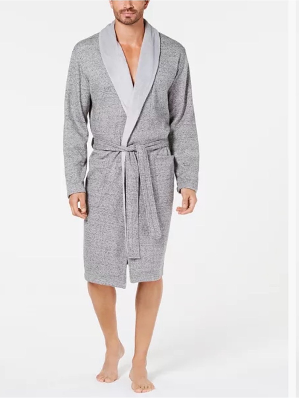 UGG Charcoal Robinson Belted Robe New!